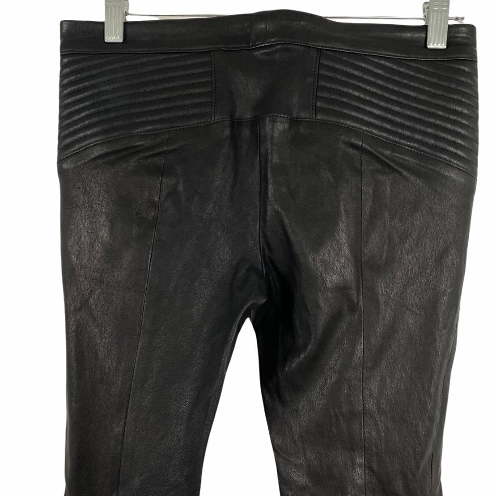 A.L.C. Pants Leather Cotton Black Leg Zip Size 2‎ - Picture 8 of 10